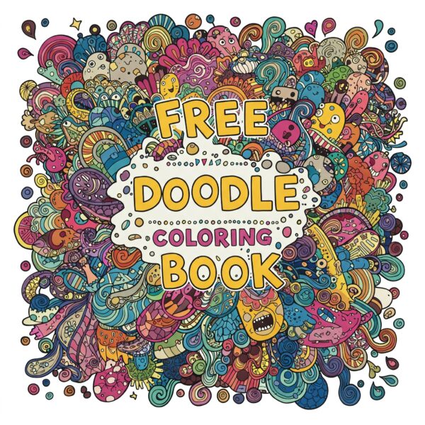 Free Doodle Coloring Book - Cover Page